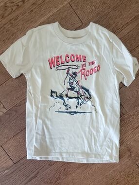 Garanimals Cream Tee with Red & Navy Rodeo Graphic